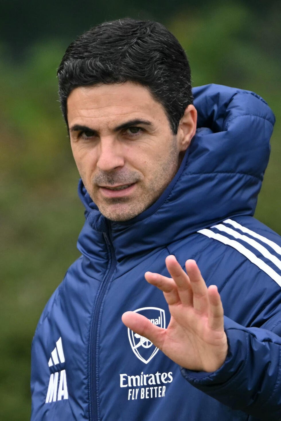 Mikel Arteta lors d'un entraînement à Londres