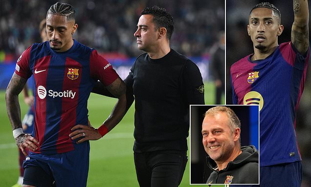 Raphinha lors d'un match avec Barcelone