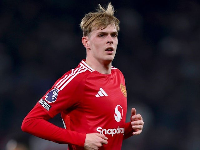 Manchester United's Toby Collyer on March 9, 2025