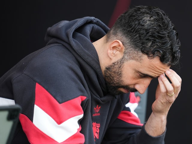 Ruben Amorim, entraîneur de Manchester United, le 27 avril 2025