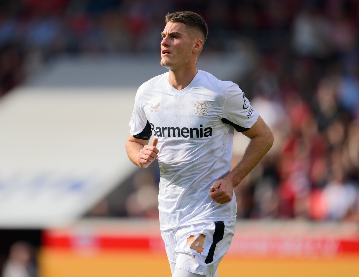 Patrik Schick en action pour Bayer Leverkusen