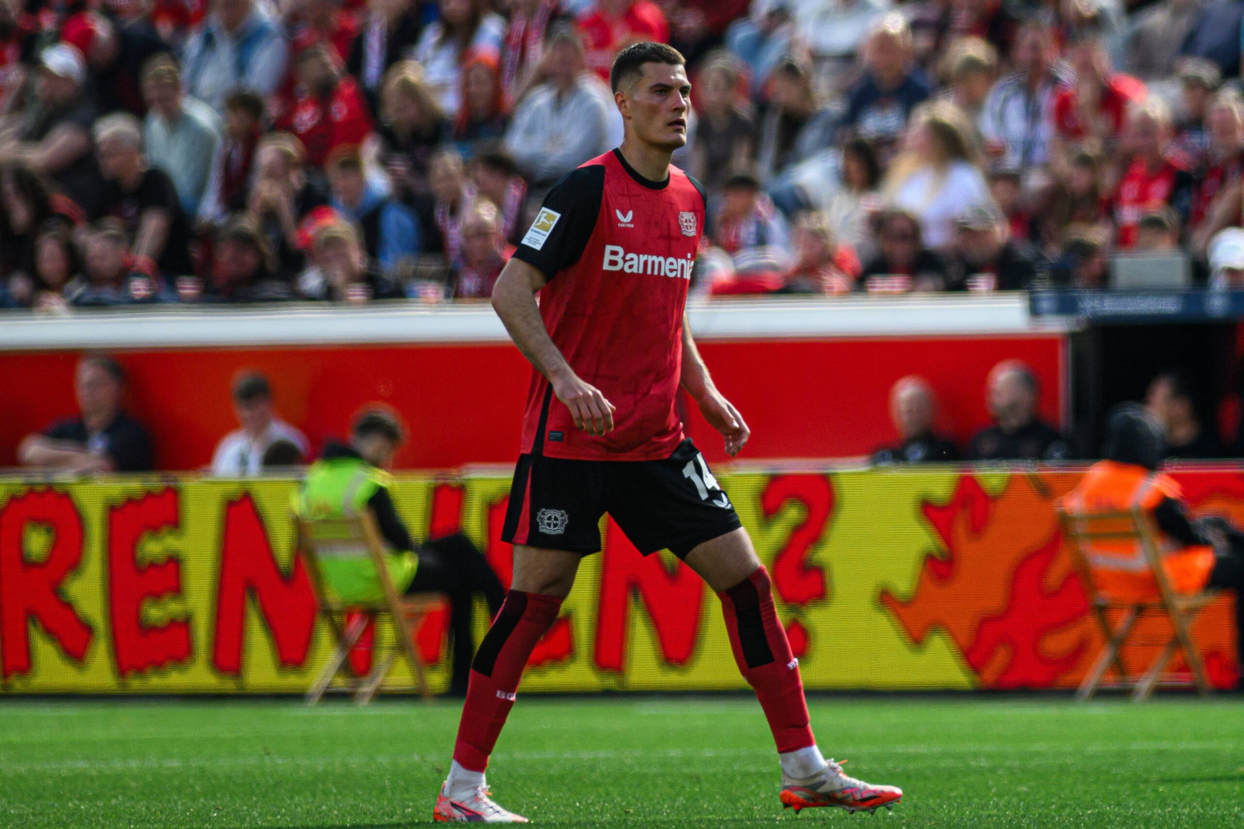 Patrik Schick en action avec Leverkusen