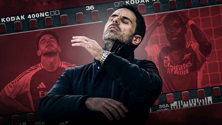 Mikel Arteta pensif lors de la demi-finale de Ligue des Champions