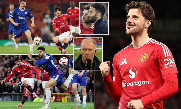 Mason Mount célébrant son but pour Manchester United