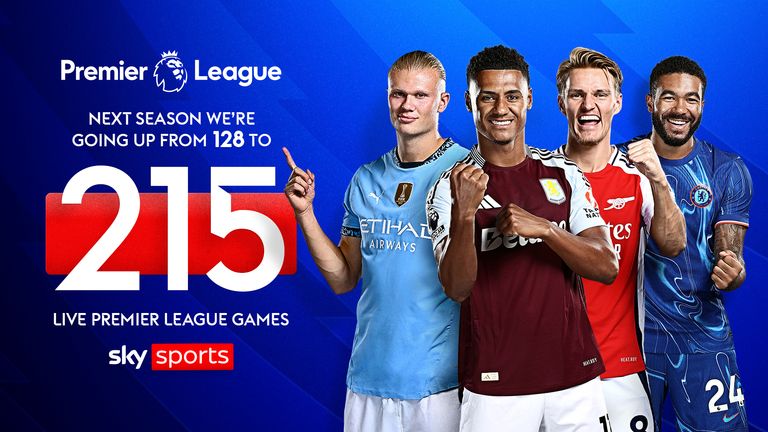 Sky Sports diffusera 215 matchs en direct de Premier League la saison prochaine