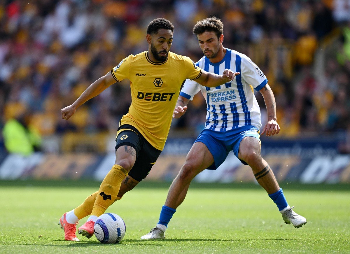 Matheus Cunha en action avec Wolves contre Brighton