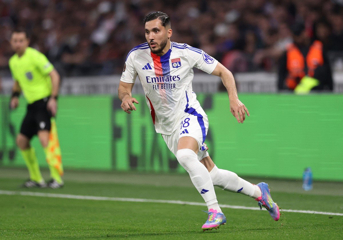 Rayan Cherki en action avec Lyon