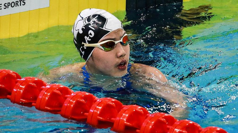 Yu Zidi concourt lors des championnats nationaux chinois