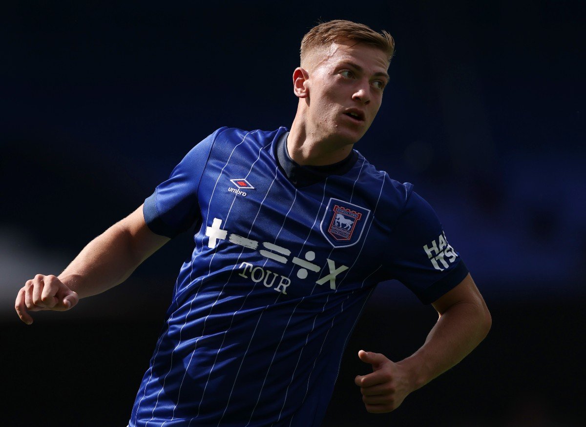 Liam Delap en action avec Ipswich Town