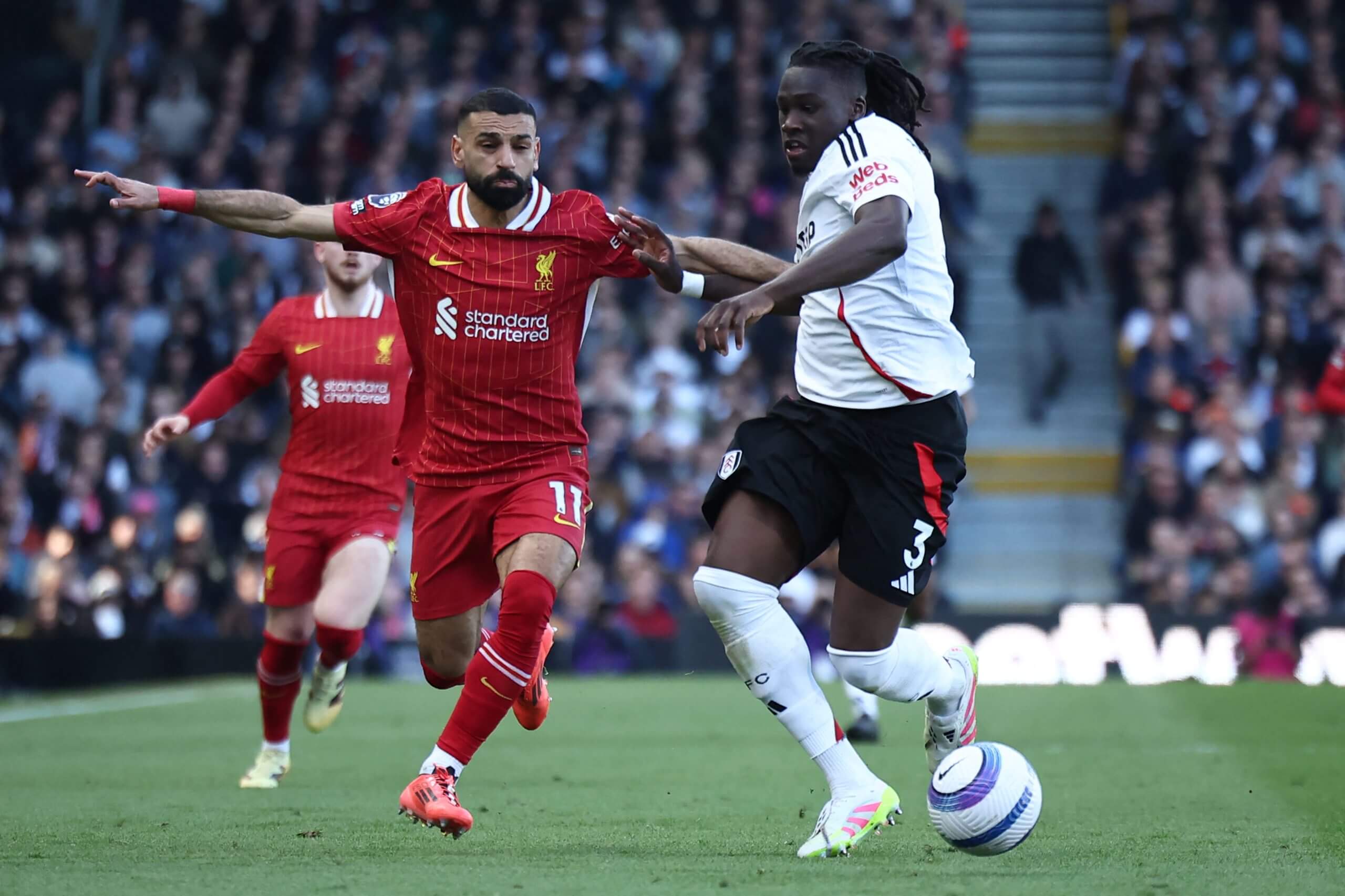 Mohamed Salah en action face à Fulham