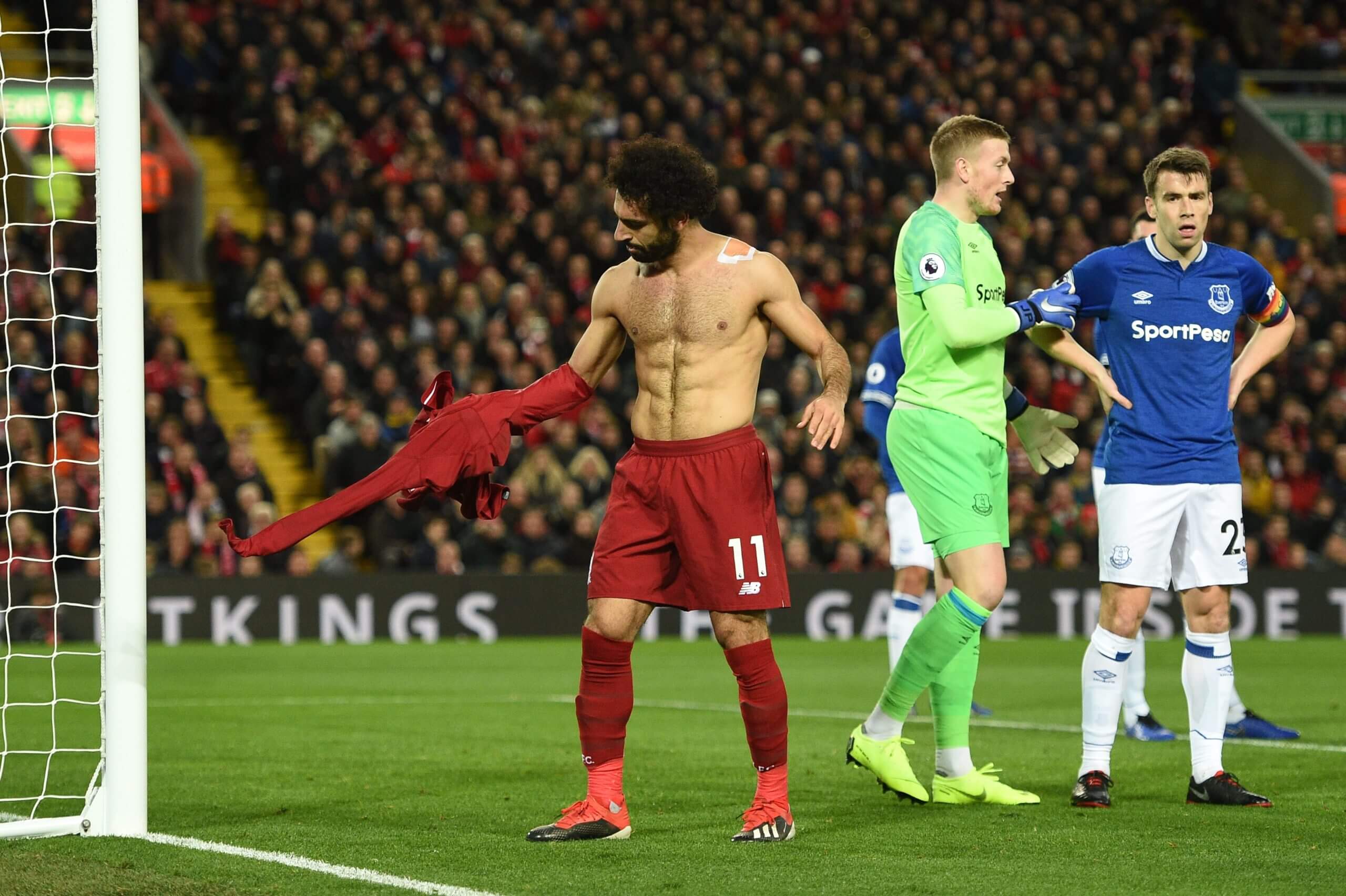 Mohamed Salah en séance de musculation
