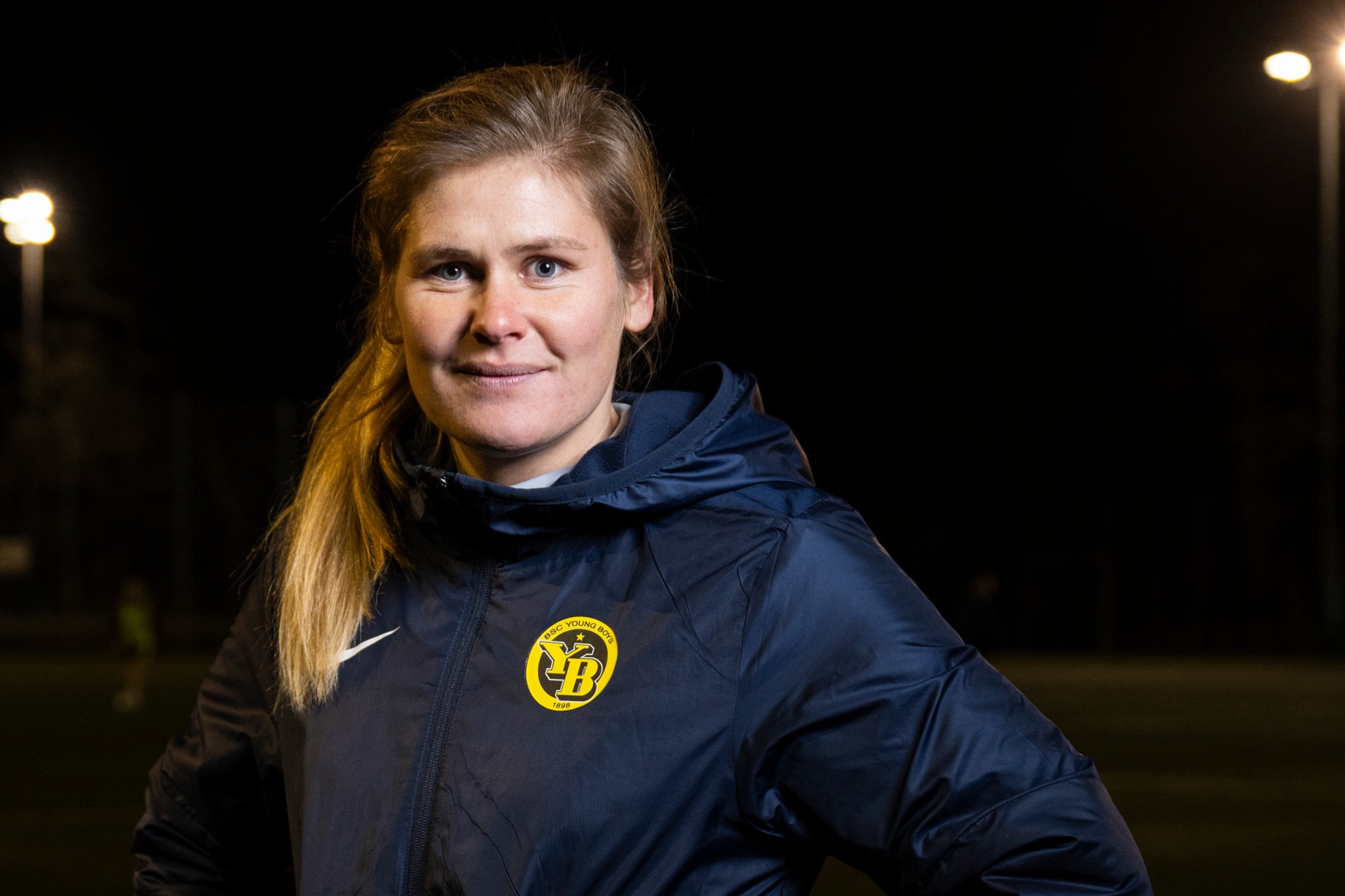 Imke Wübbenhorst, entraîneure des YB Frauen, photographiée à Berne le 6 février 2024