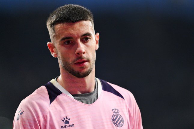 Joan Garcia lors d'un match de Liga contre Barcelone à l'Espanyol