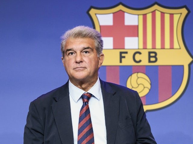 Le président du FC Barcelone Joan Laporta lors d'une conférence de presse le 3 septembre 2024