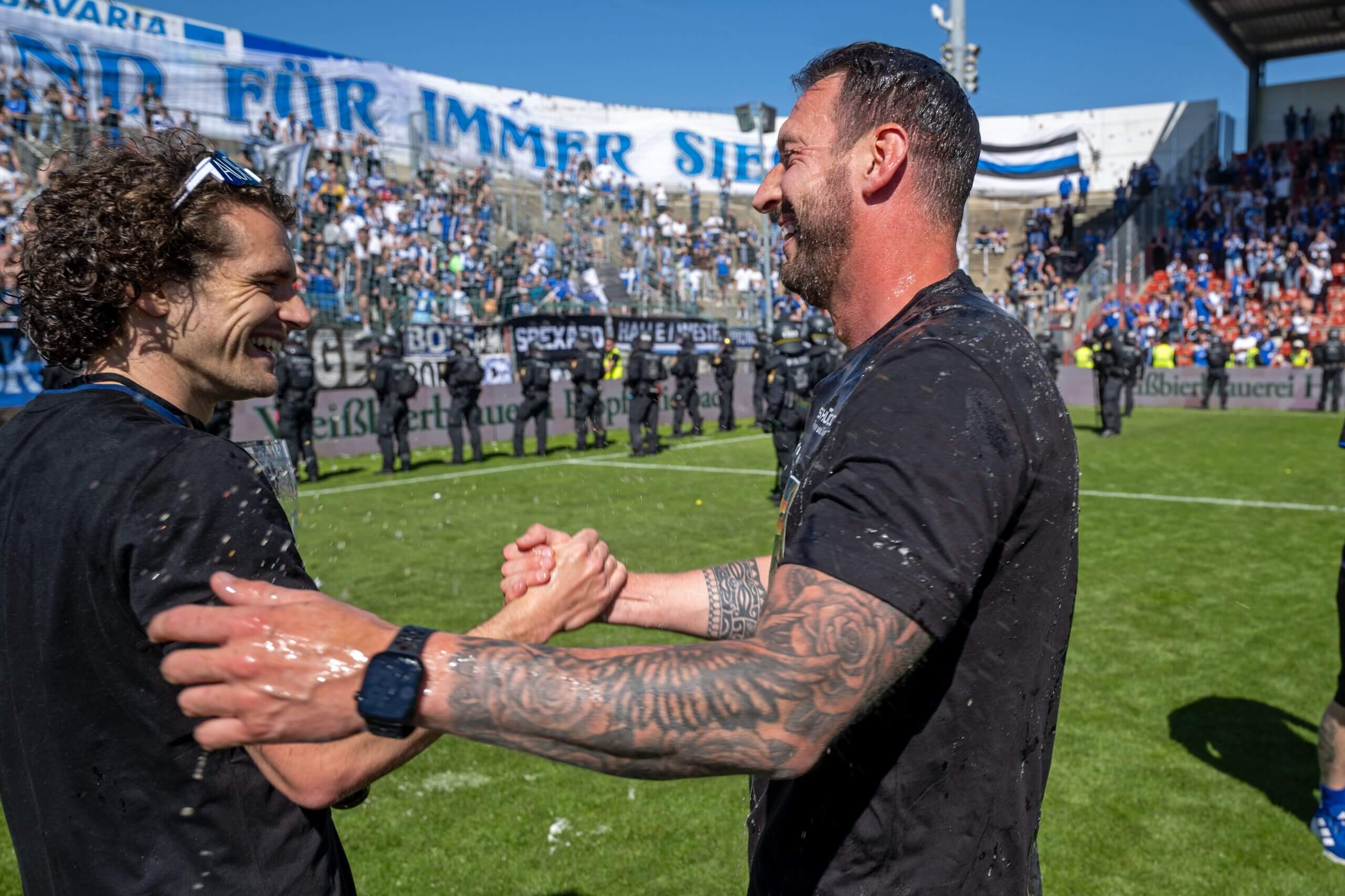 Joueurs d'Arminia Bielefeld lors d'un match