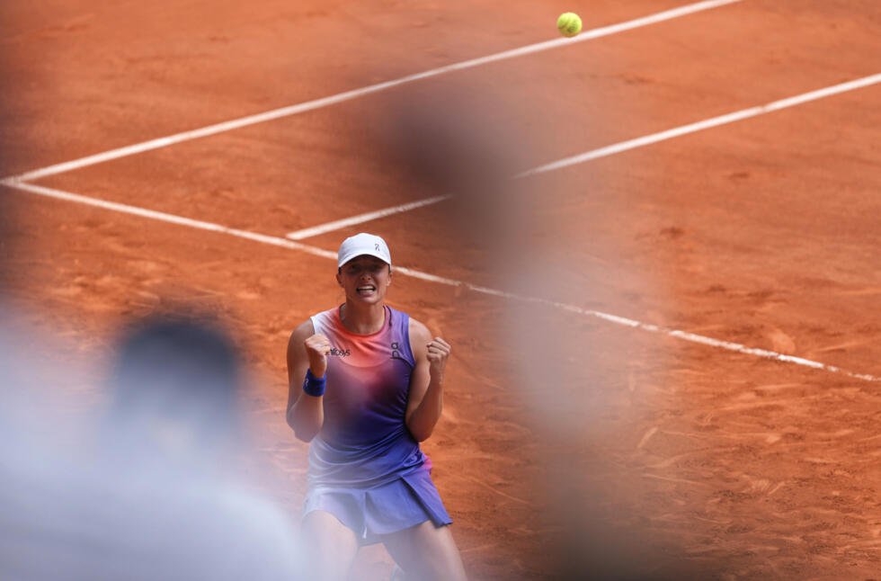 Iga Swiatek lors de sa victoire à Roland-Garros 2024, le 8 juin 2024 à Paris