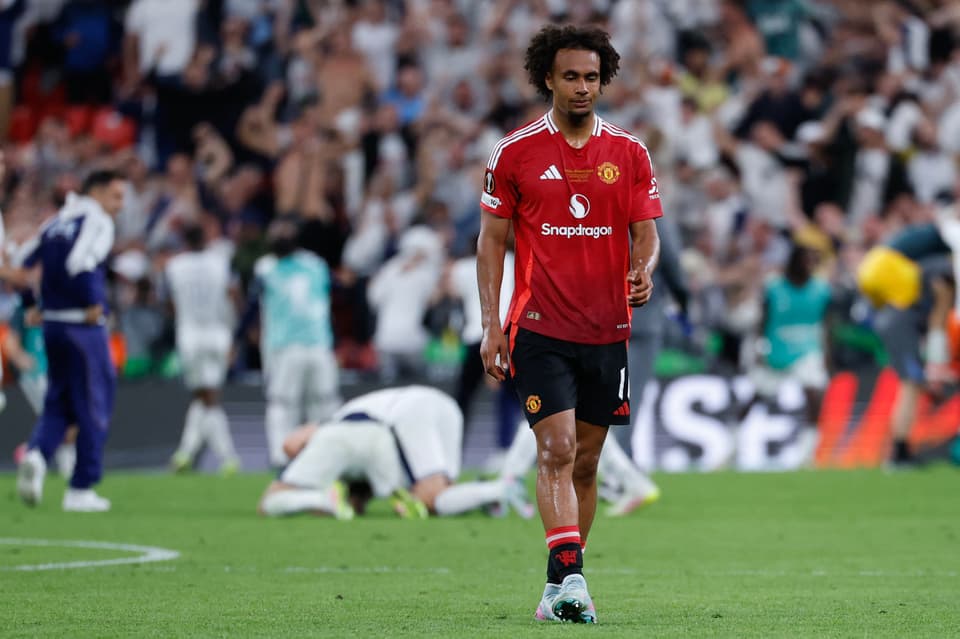 Joshua Zirkzee lors d'un match de Manchester United