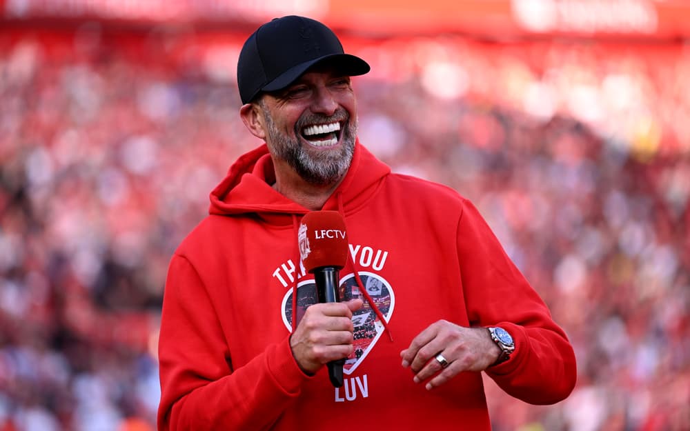 Jurgen Klopp à Anfield lors de la célébration du titre