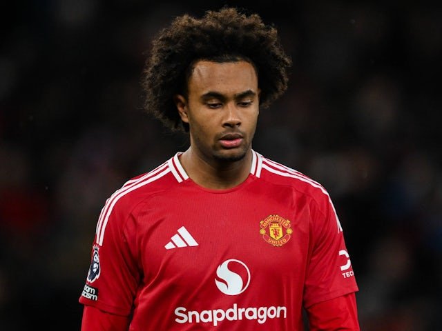Joshua Zirkzee de Manchester United en janvier 2025