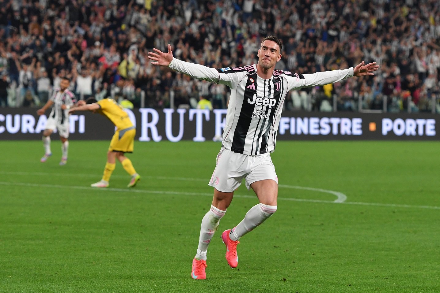 Dusan Vlahovic en action pour la Juventus