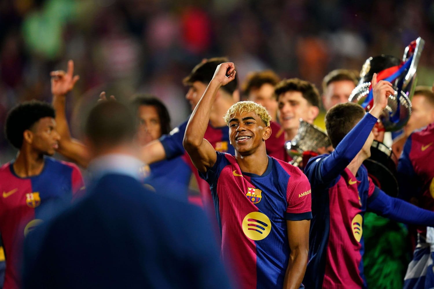 Lamine Yamal lors d'un match du FC Barcelone