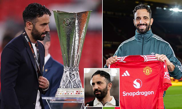 Ruben Amorim lors d'une conférence de presse