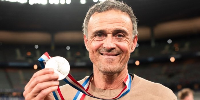 Luis Enrique lors de la conférence de presse