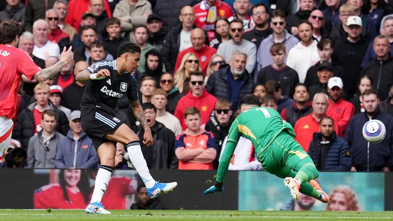 Morgan Rogers après avoir marqué, but annulé