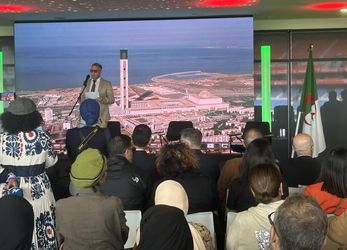 Abdelaziz Mayouf, consul général d'Algérie à Lyon, durant son discours ce vendredi.