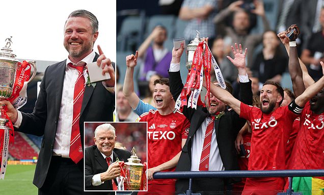 Parade de la victoire d'Aberdeen dans la ville