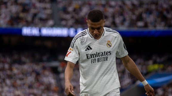 Kylian Mbappé lors d'un match avec le Real Madrid