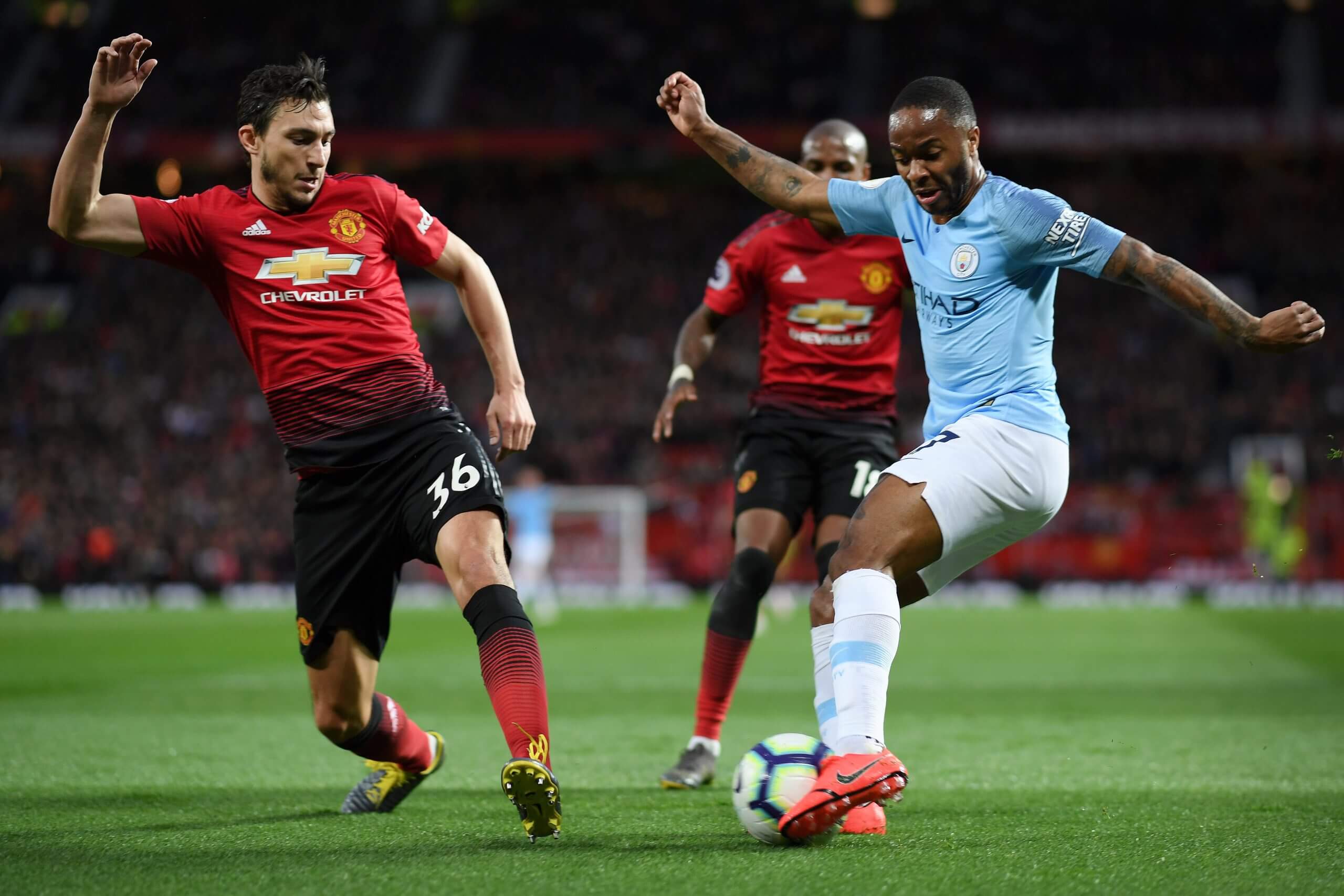 Matteo Darmian lors d’un match en Ligue des Champions