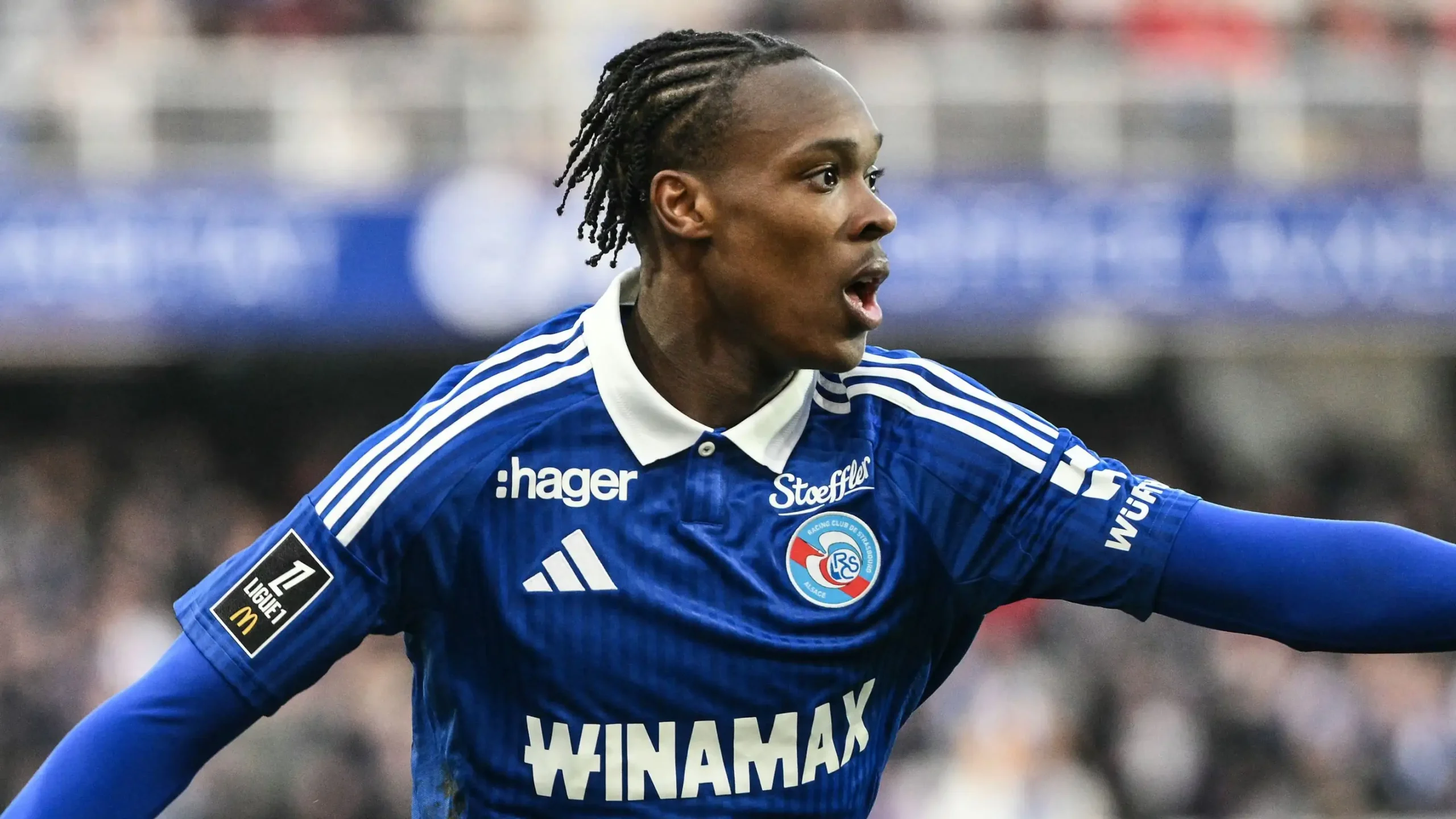 Emanuel Emegha, attaquant du RC Strasbourg
