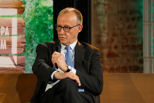 Le chancelier allemand, Friedrich Merz, le 26 mai 2025, lors d’une conférence, à Berlin.