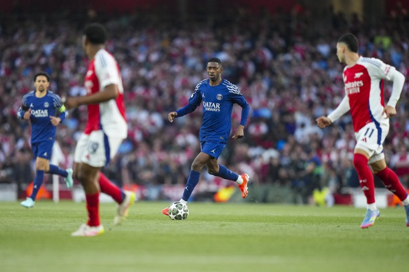 Ousmane Dembélé en action lors d'une rencontre du PSG