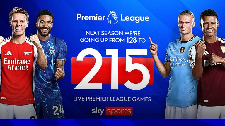 Regardez plus de matchs de Premier League en direct sur Sky Sports avec 215 rencontres en saison 2025/26