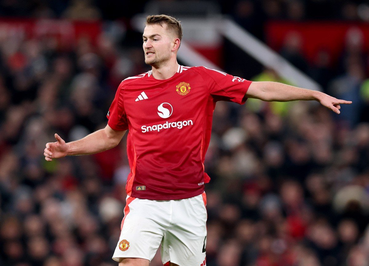 Matthijs de Ligt en action pour Manchester United