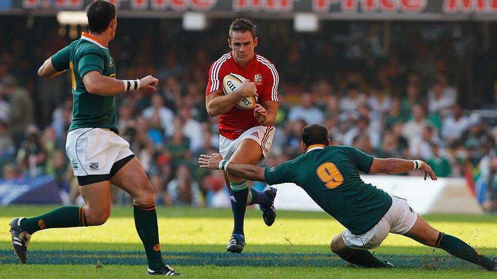 Lee Byrne en action pour les Lions britanniques et irlandais en 2009