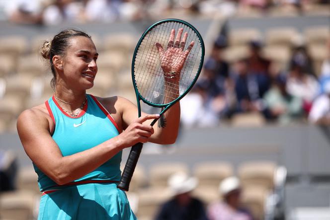 Aryna Sabalenka lors de sa qualification pour les demi-finales de Roland-Garros, mardi 3 juin 2025.