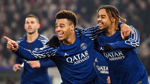 Désiré Doué lors d'un match du PSG