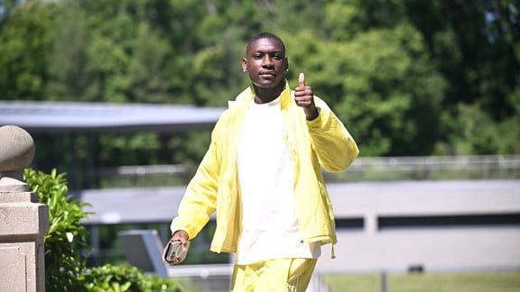 Randal Kolo Muani lors d'un match avec la Juventus