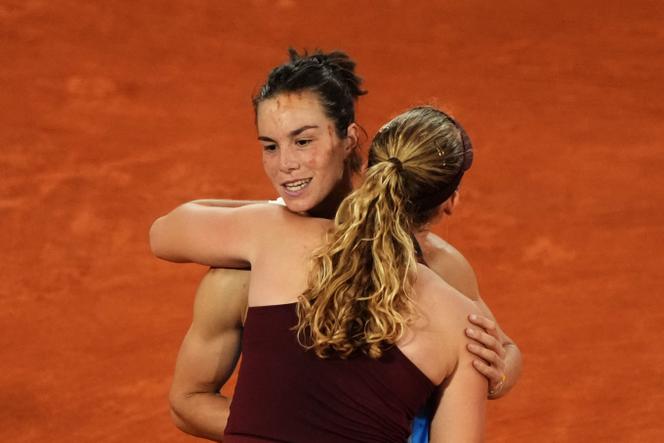 Loïs Boisson après sa victoire face à Mirra Andreeva à Roland-Garros