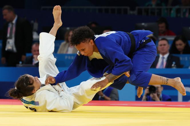 Amandine Buchard lors des demi-finales des Jeux olympiques de Paris, le 28 juillet 2024.