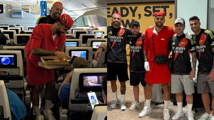 David Raya déguisé en hôtesse de l'air lors de son enterrement de vie de garçon