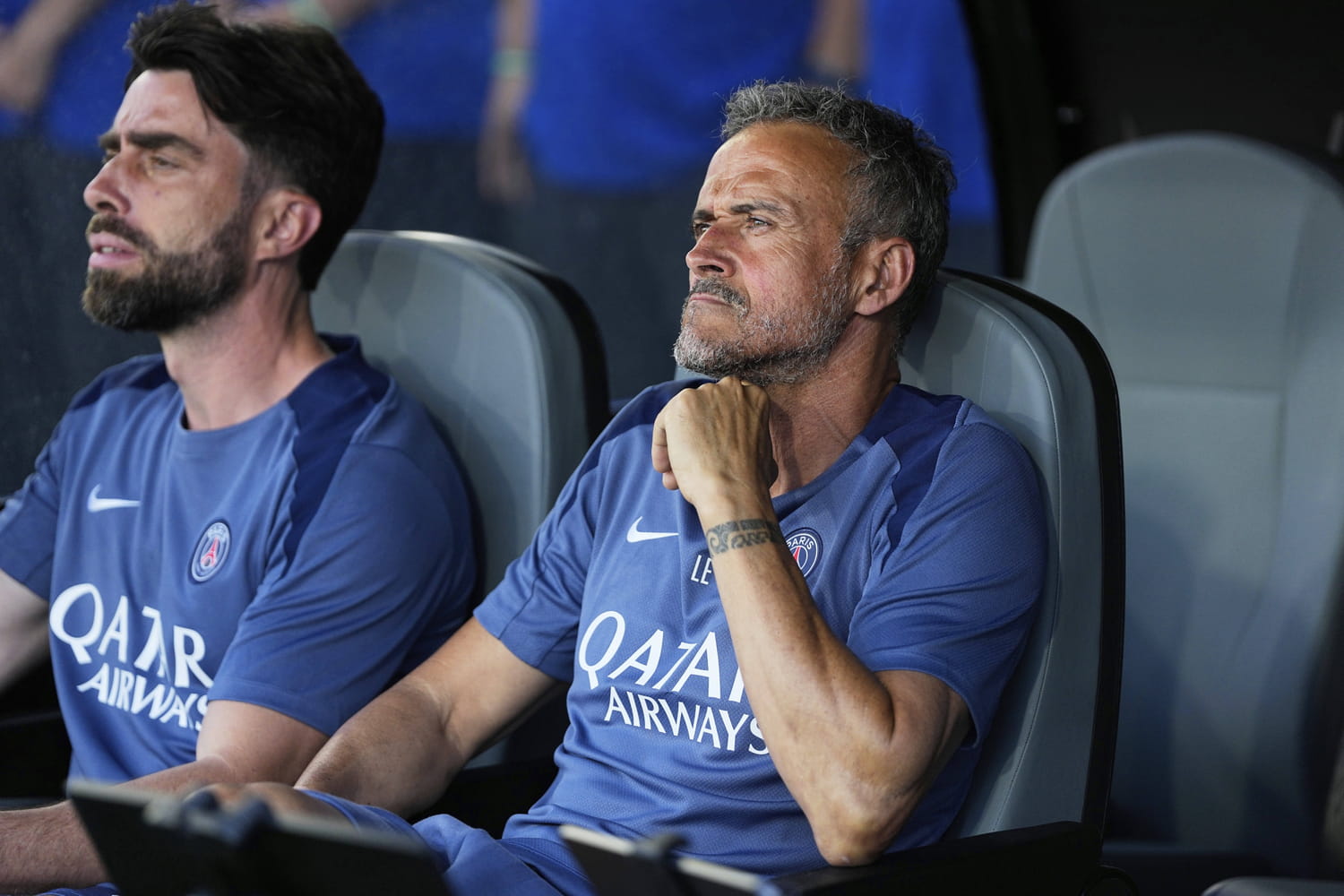 Luis Enrique lors d'une conférence de presse