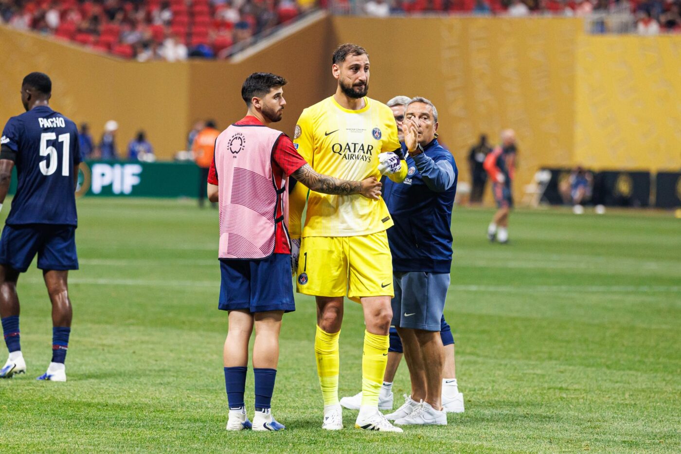 Gianluigi Donnarumma exprime sa surprise après la blessure de Jamal Musiala