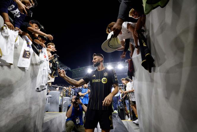Olivier Giroud lors de son dernier match avec le Los Angeles FC, le 29 juin 2025, à Los Angeles.