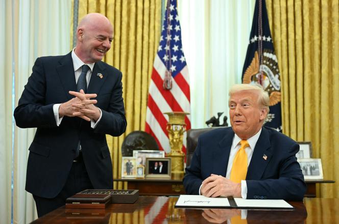 Gianni Infantino et Donald Trump lors de leur rencontre à la Maison Blanche