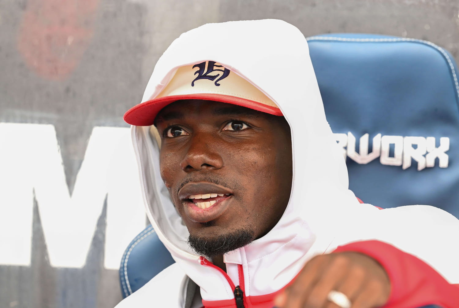 Paul Pogba lors d'une interview