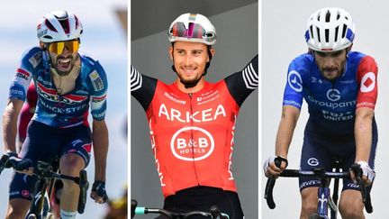 Valentin Paret-Peintre, Kévin Vauquelin et Guillaume Martin-Guyonnet lors du Tour de France 2025